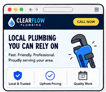 Professional website for a local plumbing business